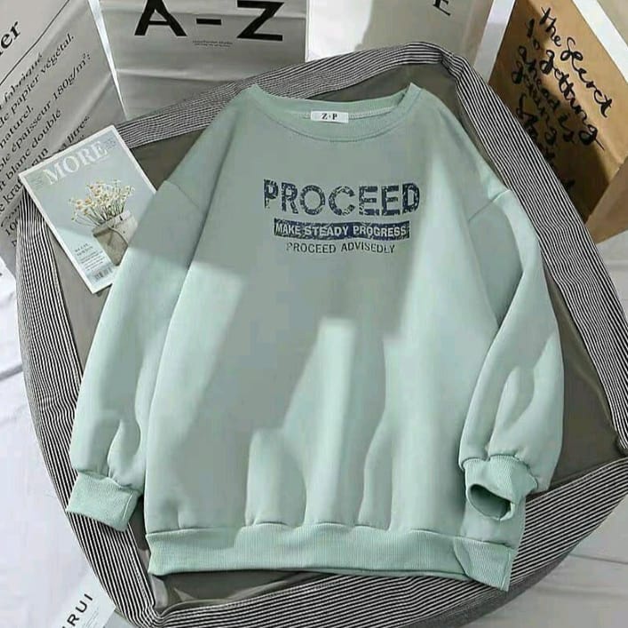 Sweater Wanita Proceed  Bahan Fleece