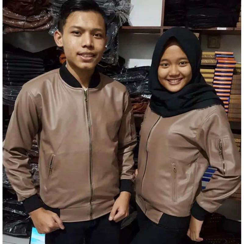 Jaket Kulit Pria Model Bomber Jaket Kulit Semi Import Jaket Casual New Trend