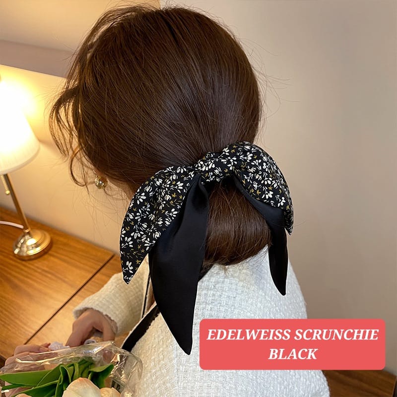EDELWEISS SCRUNHIE KARET RAMBUT WANITA AKSESORIS FASHION KOREA IMPORT