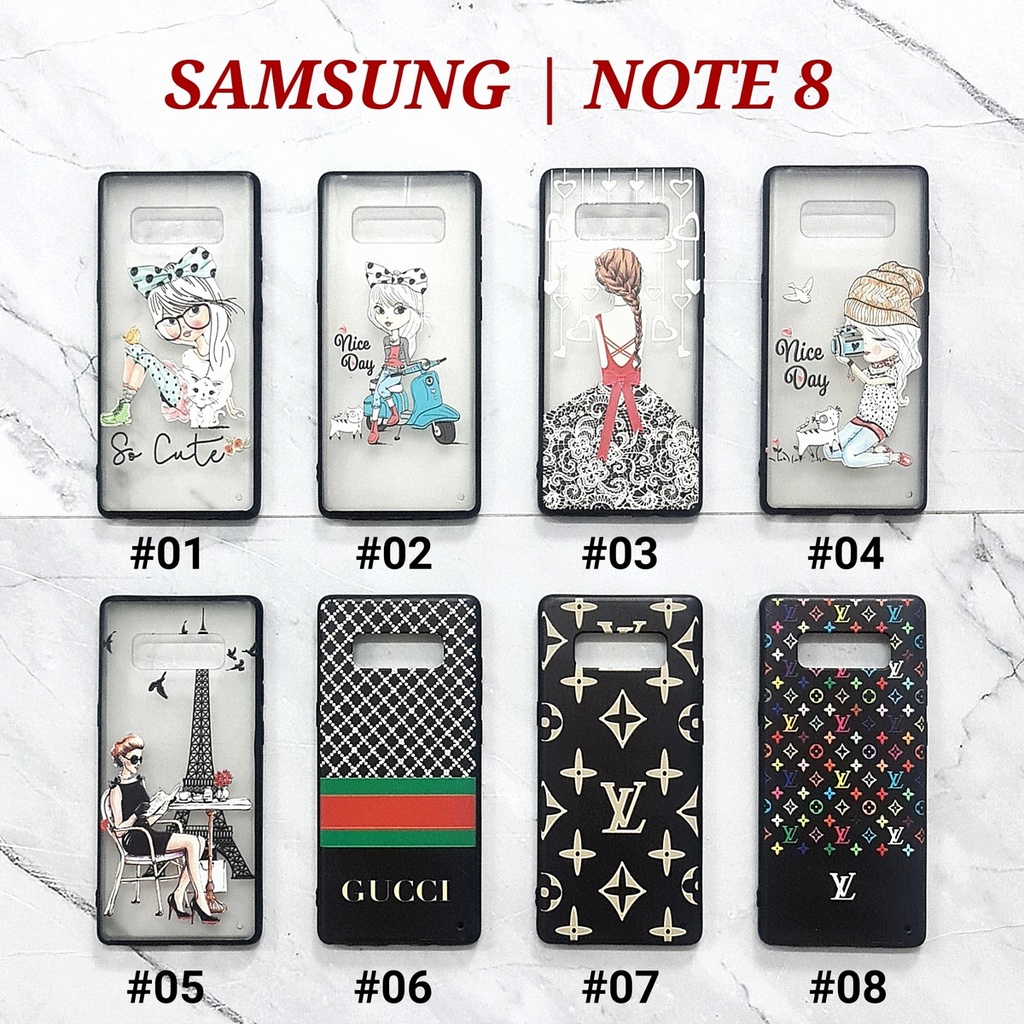 [ BUY 1 GET 1 FREE ] FBL - SAMSUNG GALAXY NOTE 8 S7 EDGE S8 S8 PLUS S9 S9 PLUS | BLACK BRANDED SUMMER GIRL Soft Hard Case