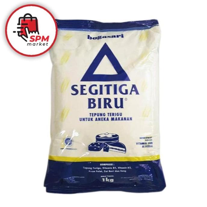 

[COD] Tepung Terigu Segitiga Biru Kemasan 1 kg (Dus isi 12 pcs) Grosir [COD]