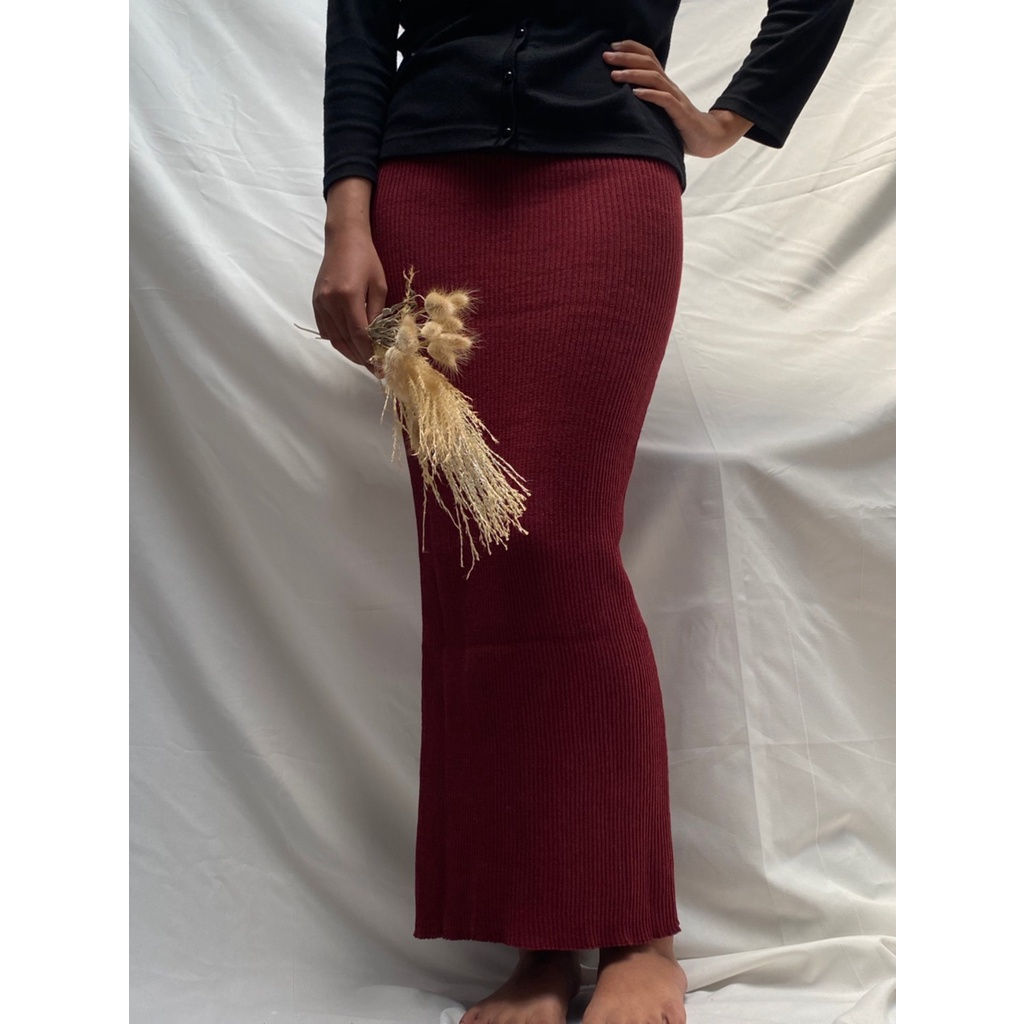 Rok Rajut PE Span Skinny Wanita / Rok Wanita Span Rajut PE Premium Small Size