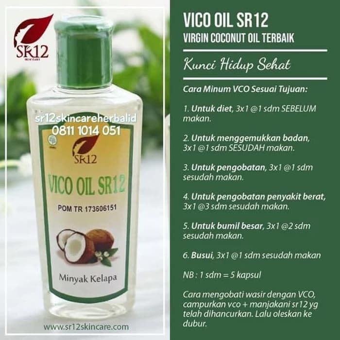 SR12 Virgin Coconut Oil (VICO OIL) - Minyak Kelapa Murni Sejuta Manfaat