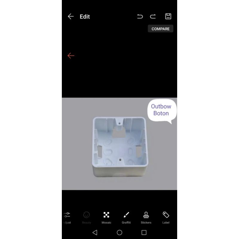 Outbow outbodus outbowdus kotak mangkok luar saklar stop kontak Boton