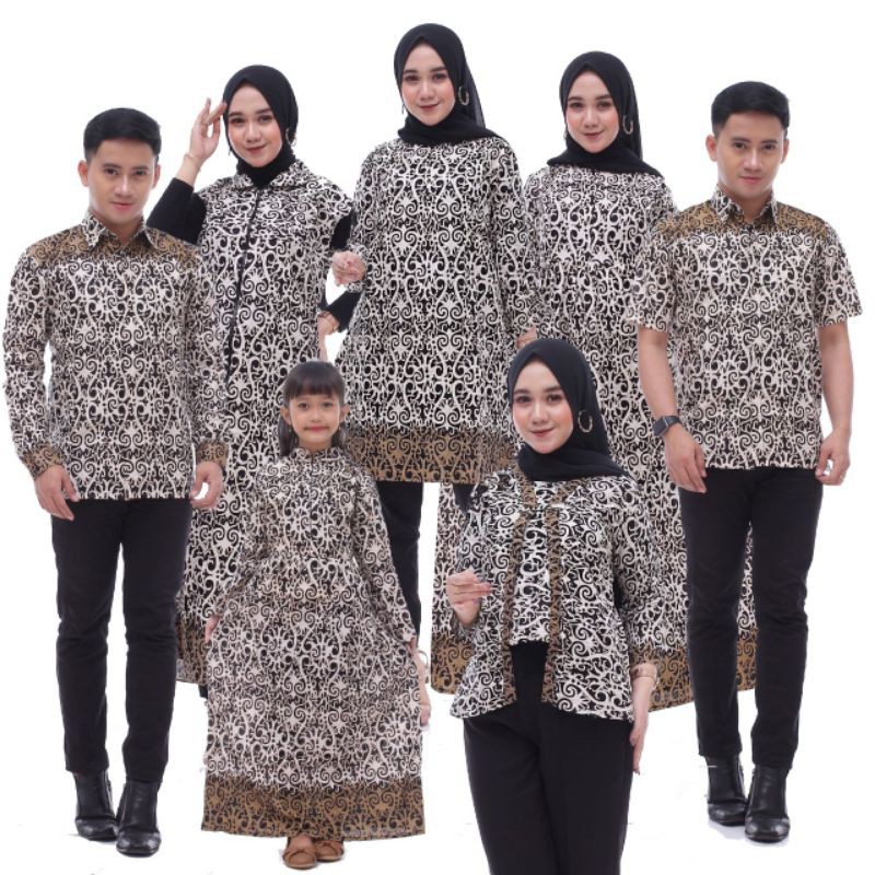 BATIK SARIMBIT COUPLE KELUARGA SANIA RUFFLE ORI NDORO JOWI DNT