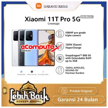 XIAOMI 11T PRO 12/256 GB RAM 12 ROM 256 SN888 / SNAPDRAGON 888 / HP XIAO MI GARANSI RESMI