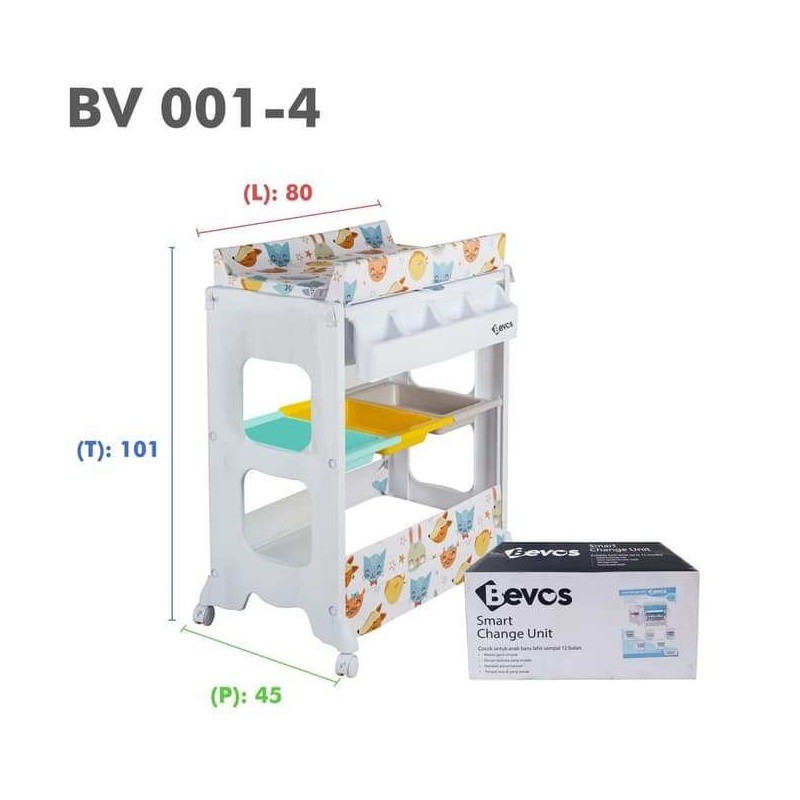 BEVOS 2in1 Baby Bath Smart Change Table Baby Tafel