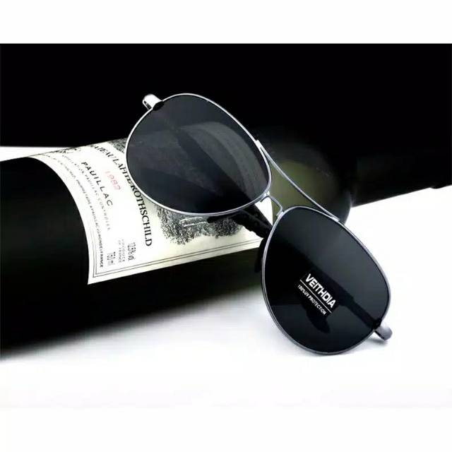 Veithdia Kacamata Original Polarized Anti UV Pria Wanita V3088
