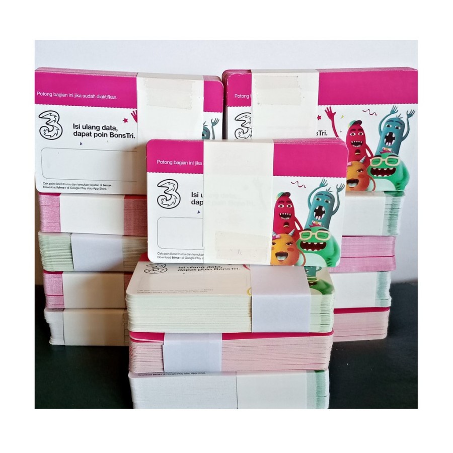 VOUCHER KOSONG PULSA THREE TRI 1K 2K 5K 10K 1000 2000 5000 10000  1GB - VOCER TRI KOSONG - VOUCER KO