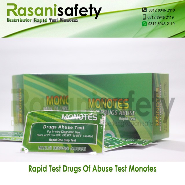Rapid Tes Monotes Narkoba Kit Multidrugs 6 Parameter Alat Strip Urine Cek Drugs Isi 25 Test