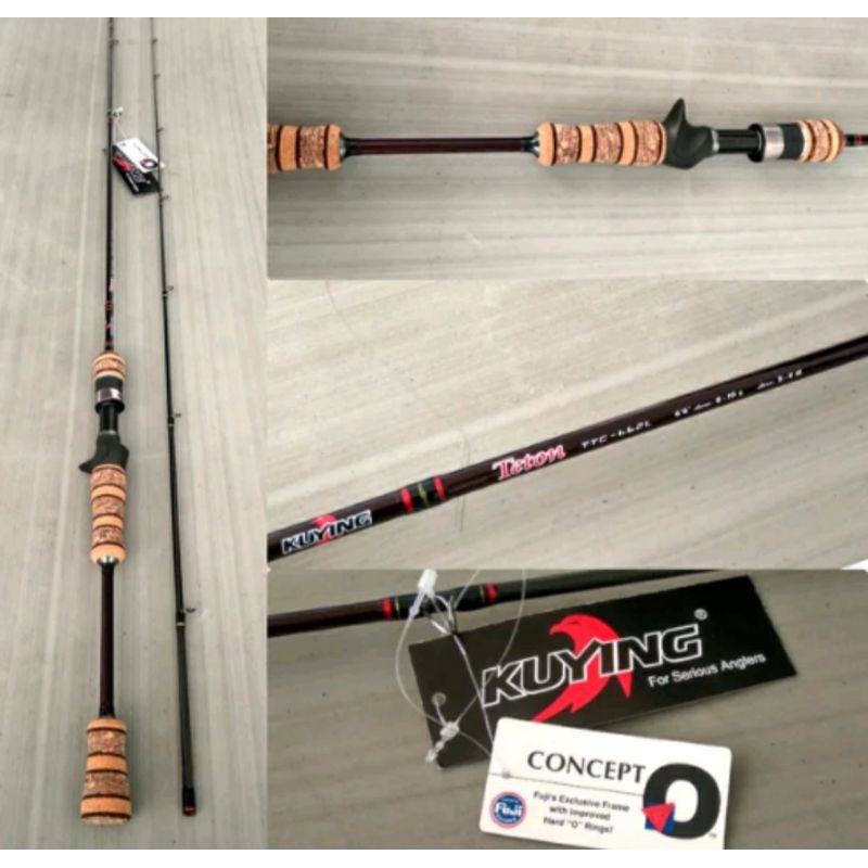 rod casting kuying teton TTC662L dan TTS662L, 3-8LB