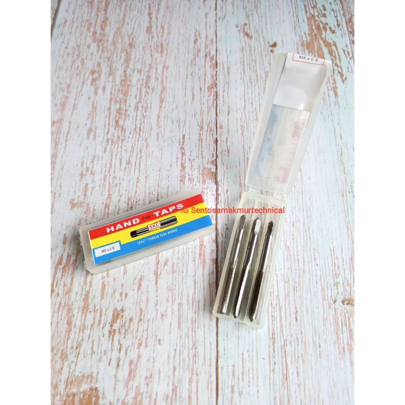 SKC M 5 x 0.8 MM Hand Mata Tap Bor Pembuat Ulir Derat Drat Baut M5 x 0.8mm