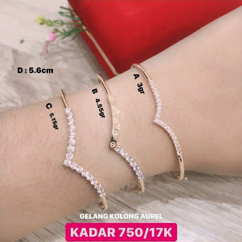 Gelang Emas Asli - Gelang Emas Kadar 750 - Toko Emas - Toko Mas asli - Perhiasan Gelang Emas
