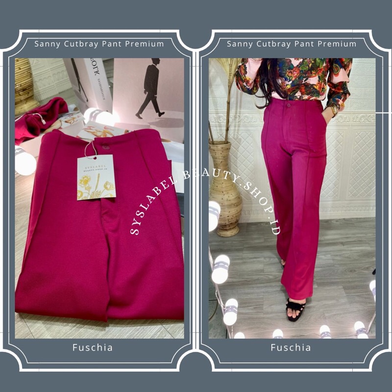 [PREMIUM] Sanny Cutbray Pants - Celana Cutbray Wanita - Celana Cutbray Premium by SYSLABEL E3