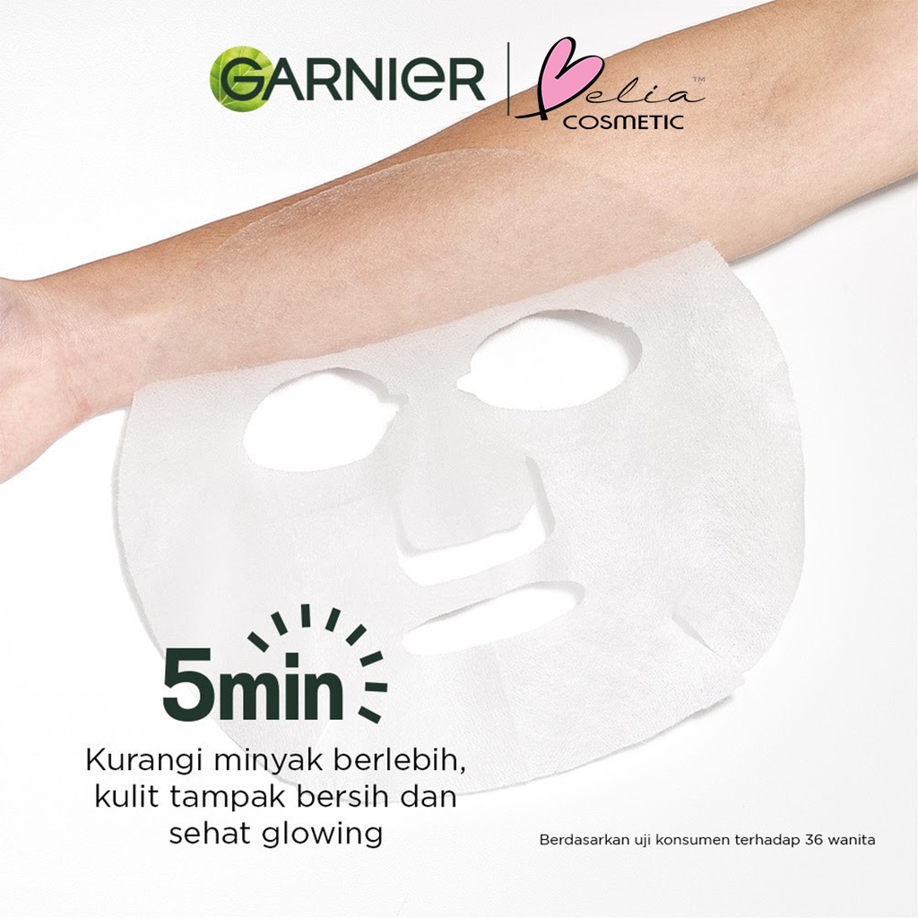 ❤ BELIA ❤ GARNIER 5min Ampoule Mask Hyaluron  | Vitamin Cg | Niacinamide | Sheet Mask | BPOM