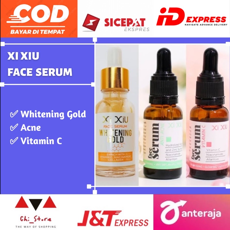 Xi Xiu Face serum wajah whitening gold acne vitamin C anti aging jerawat penuaan dini glowing pemuti