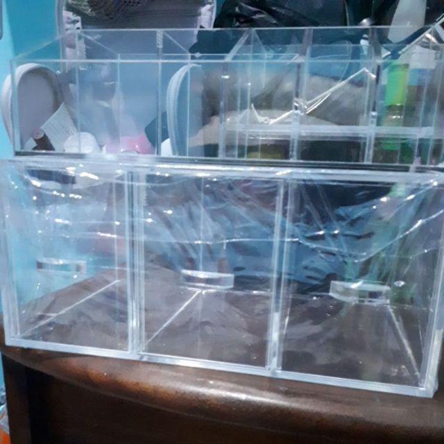 Akrilik Tempat Kapas Dll (3 Kotak)