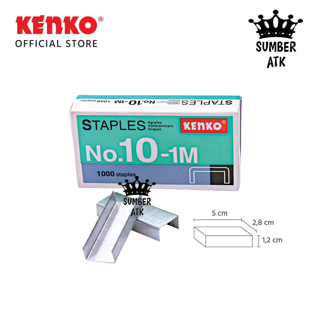 

KENKO ISI STAPLES No.10-1M ( 1000 Staples ) / Refill Hekter - 1 PCS