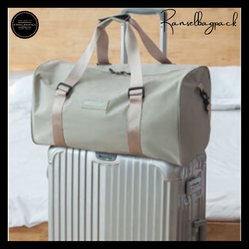 Tas Pakaian Wanita - Tas Travel Gym Olahraga Jumbo Big Size Pulang Kampung Mudik Model Korea
