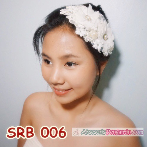 [ORDER NOW] HAIRPIECE WEDDING PUTIH SIRKAM WANITA PESTA PENGANTIN SRB006