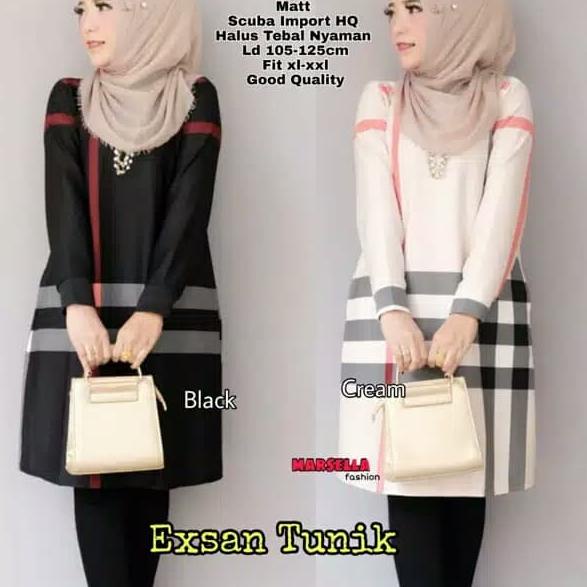[U7V➙] TUNIK BASIC by ZALFA Outfit / Tunik polos / Tunik wanita murah Q3H3 £➯ ➫