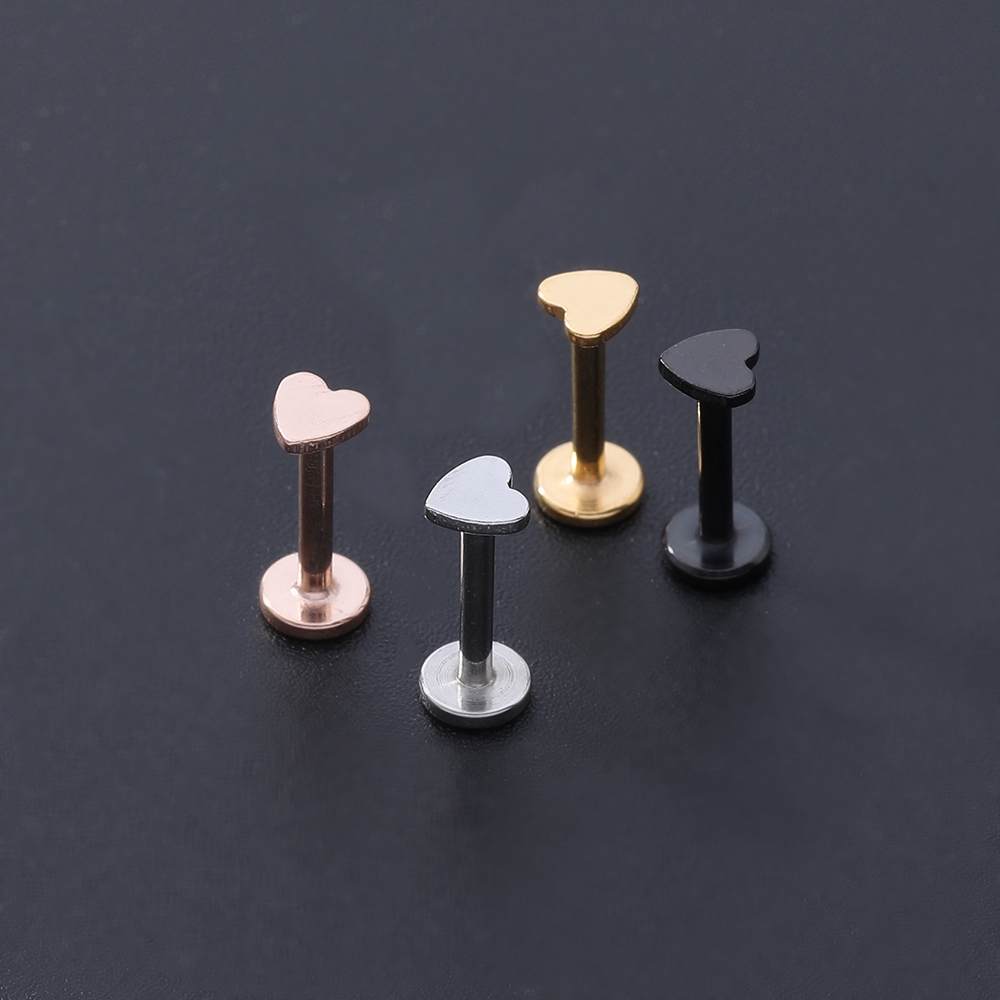 20pcs / Lot Anting Tindik Telinga / Bibir / Tubuh Bahan Stainless Steel 16g Hias Cubic Zircon Warna Campur