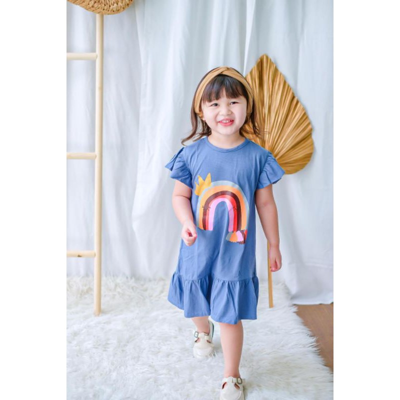 DRESS ANAK SMILEE NONA MIX MOTIF SIZE 1-5Tahun