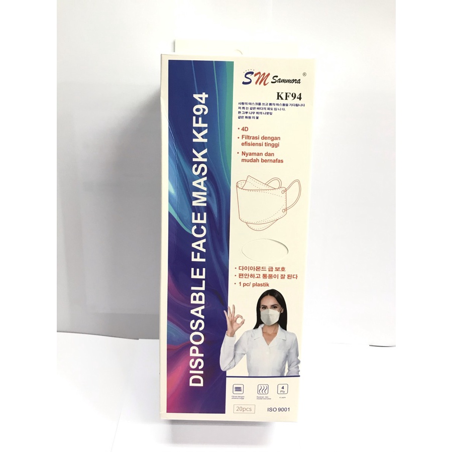 Masker KF 94 / Non Medis / Fish Type KN95 Protective Mask / Jual Per BOX isi 20pcs