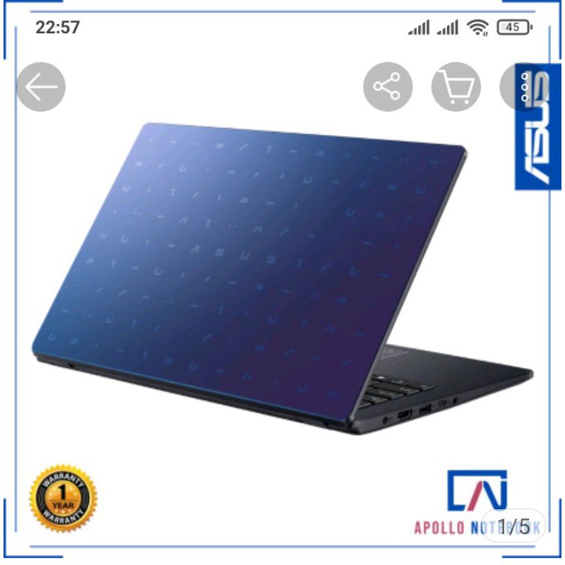 LAPTOP ASUS E410MA N4020 4GB 128GB SSD - FREE 500 GB EXTERNAL HARDDISK