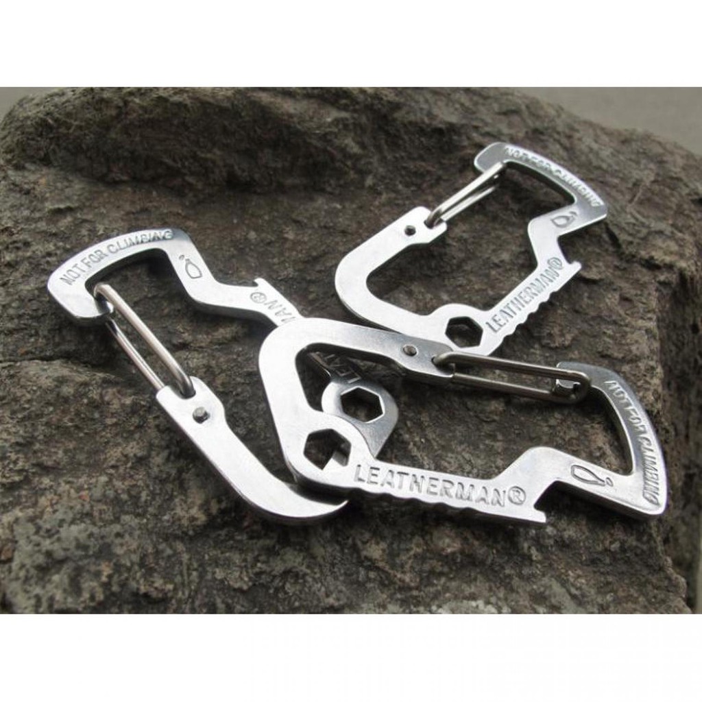 ersatile EDC Carabiner Stainless Steel with Bottle Opener - Silver