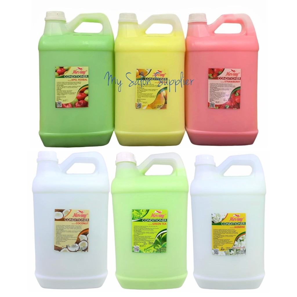 Heviny Conditioner 5L Apel / Lemon / Strawberry / Green Tea / Coconut / Jasmine