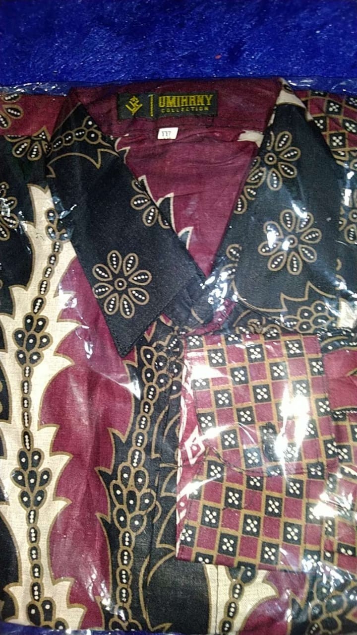 Kemeja Batik Pria Lengan Panjang Size M L Xl Xxl Bswart Batik Hrb026 Bisa Cod
