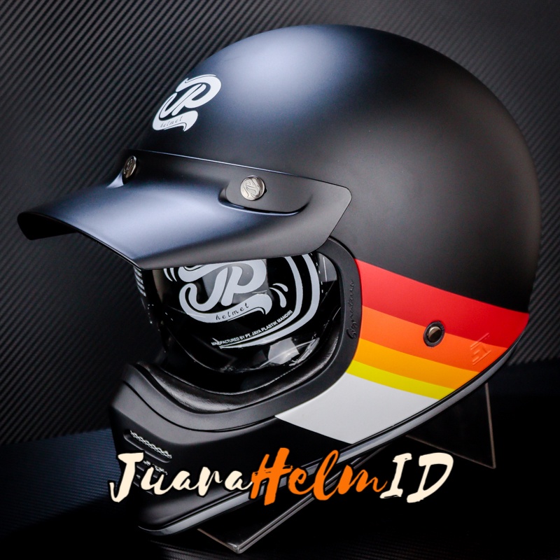 JPX HELM JP SIGNATURE SG 02 / BLACK DOFF / RETRO CLASSIC DDRING
