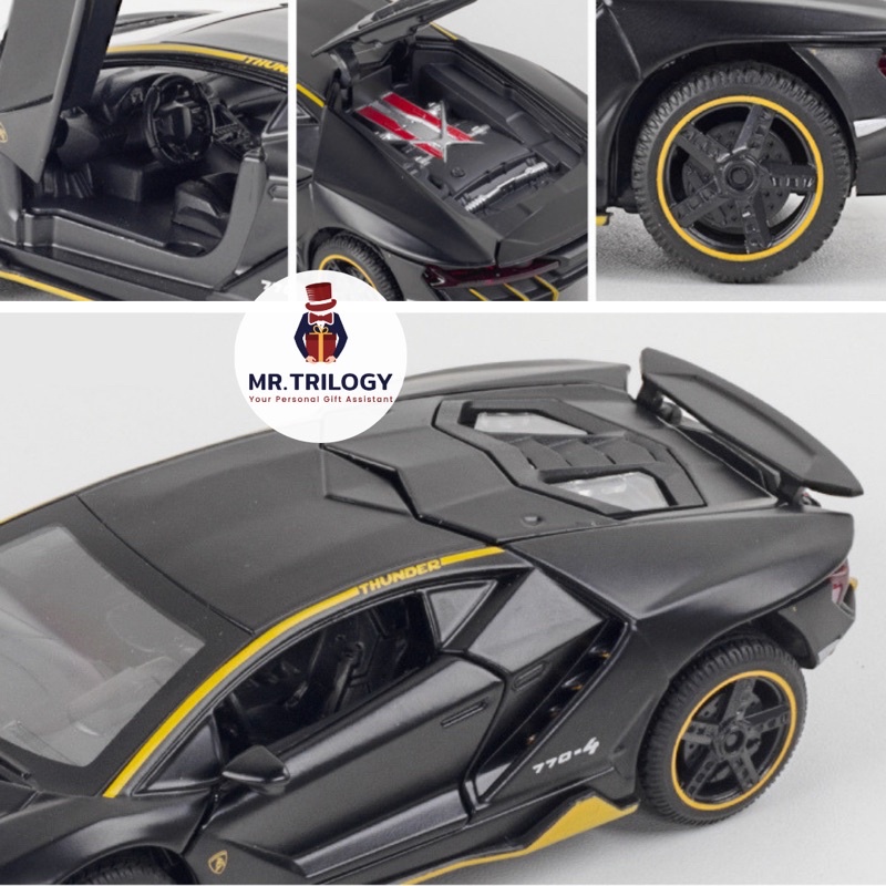 Diescast Mobil Lamborghini Centenario LP770 1:32 Miniatur Sport Car Koleksi Hobi Pria Mewah Kado Gift Hadiah