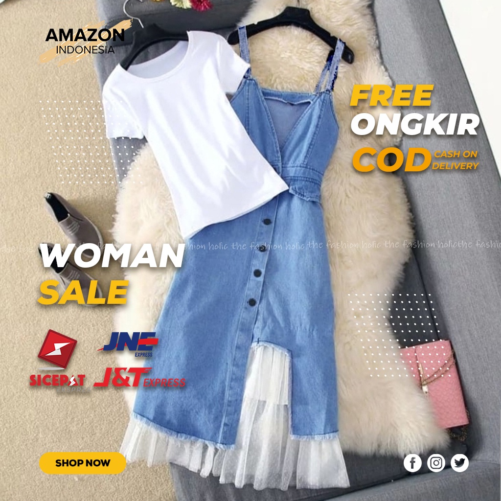 PAKAIAN SATU SET BAJU WANITA INNER OUTER JUMPER ROK WARNA DARK BLUE BAHAN BABYTERRY ORIGINAL MURAH