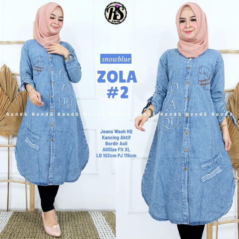 ZOLA TUNIK //LONG TUNIK //TUNIK BUSUI //TUNIK BAHAN JEANS//TUNIK MURAH