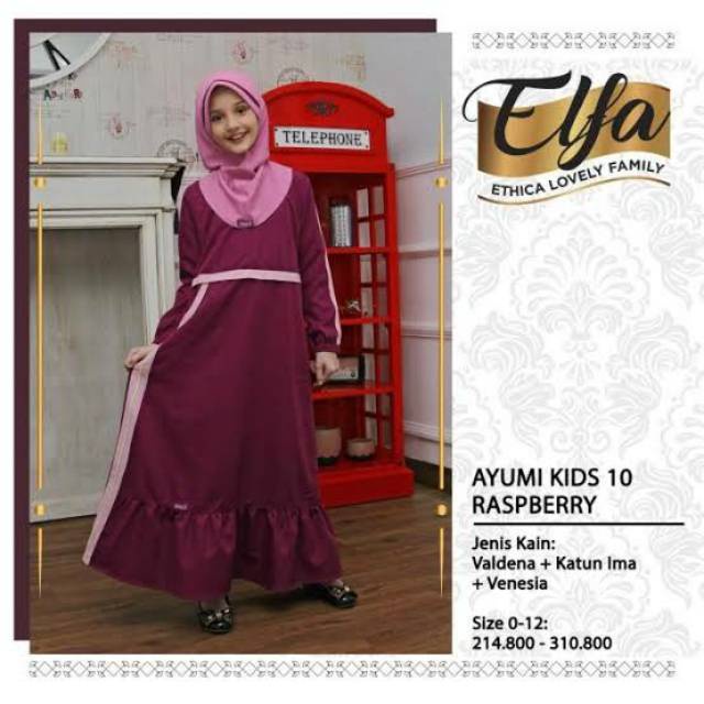 GAMIS AYUMI KIDS 10 RASBERRY / GAMIS AYUMI ANAK