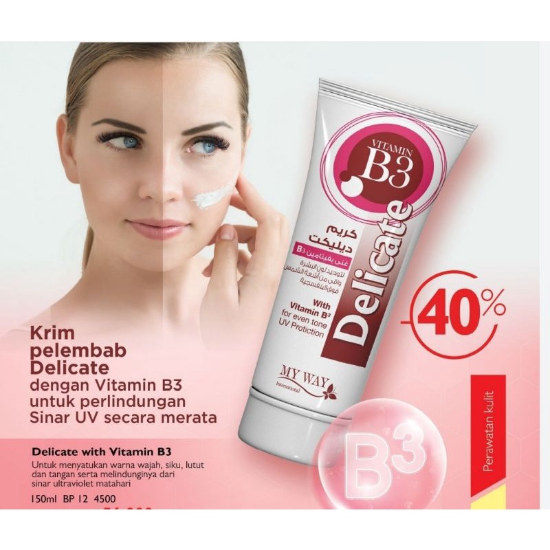 MY WAY Delicate B3 cream penghilang strectmart dan flek hitam BPOM, aman halal bumil busui 100% original