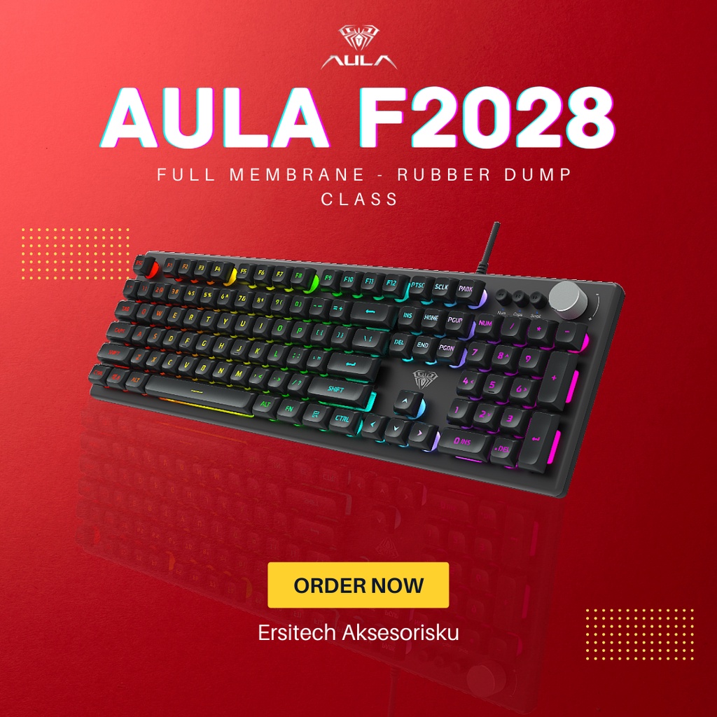 AULA F2028 - Keyboard Laptop, Keyboard Rgb, Keyboard Gaming Mechanical, Keyboard Mechanical Rgb - Au