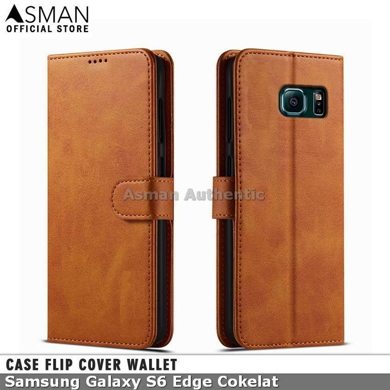 Case Samsung Galaxy S6 Edge Leather Flip Cover Premium Edition
