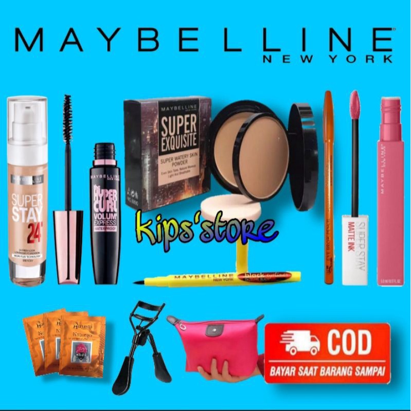 Paket kosmetik paket Makeup paket kecantikan Maybelline paket kecantikan super stay lengkap