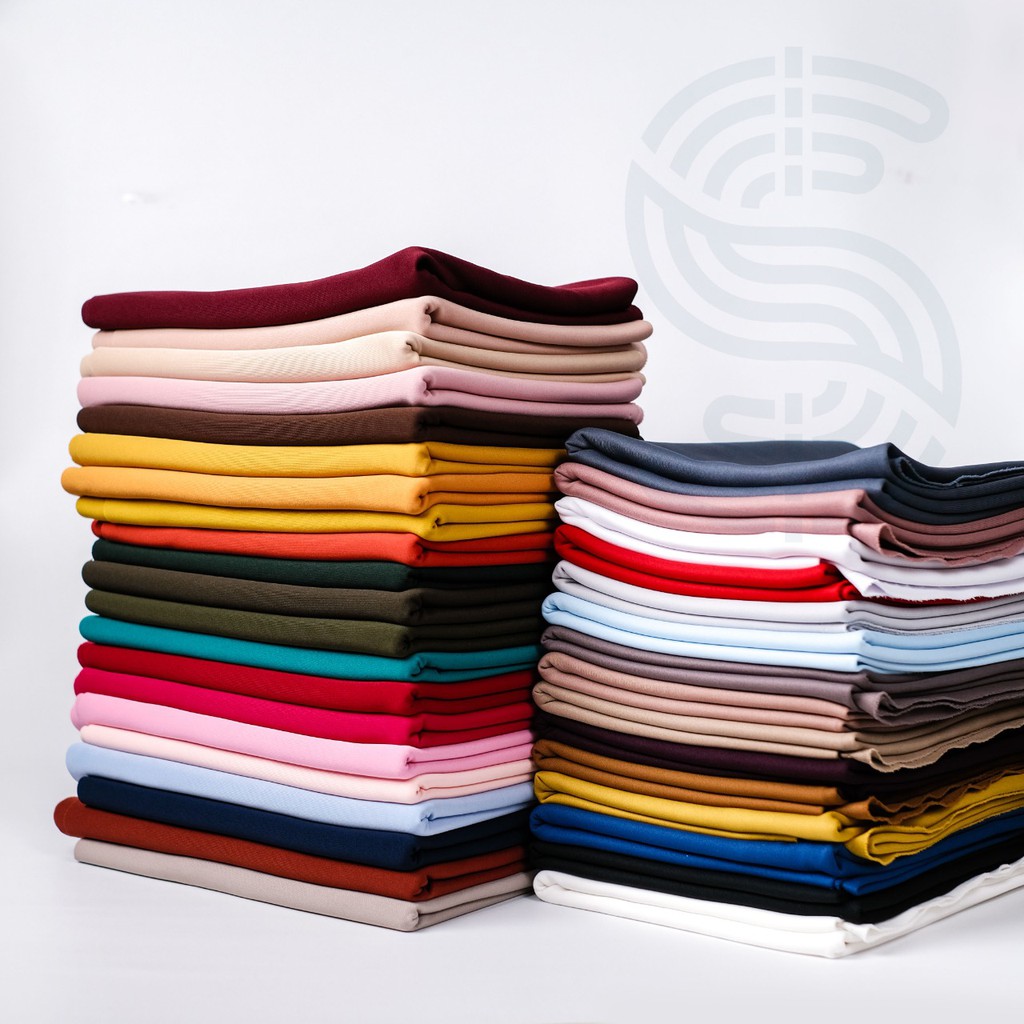 KAIN SUKAWARNA SCUBA PREMIUM 94% POLYESTER 6% KOREAN SPANDEX LYCRA | bermacam-macam warna