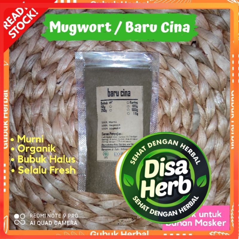 

MASKER/BUBUK MUGWORT MURNI HALUS - DAUN BARU CINA BUBUK 250 GRAM - BARRU CINA - Artemisia Vulgaris