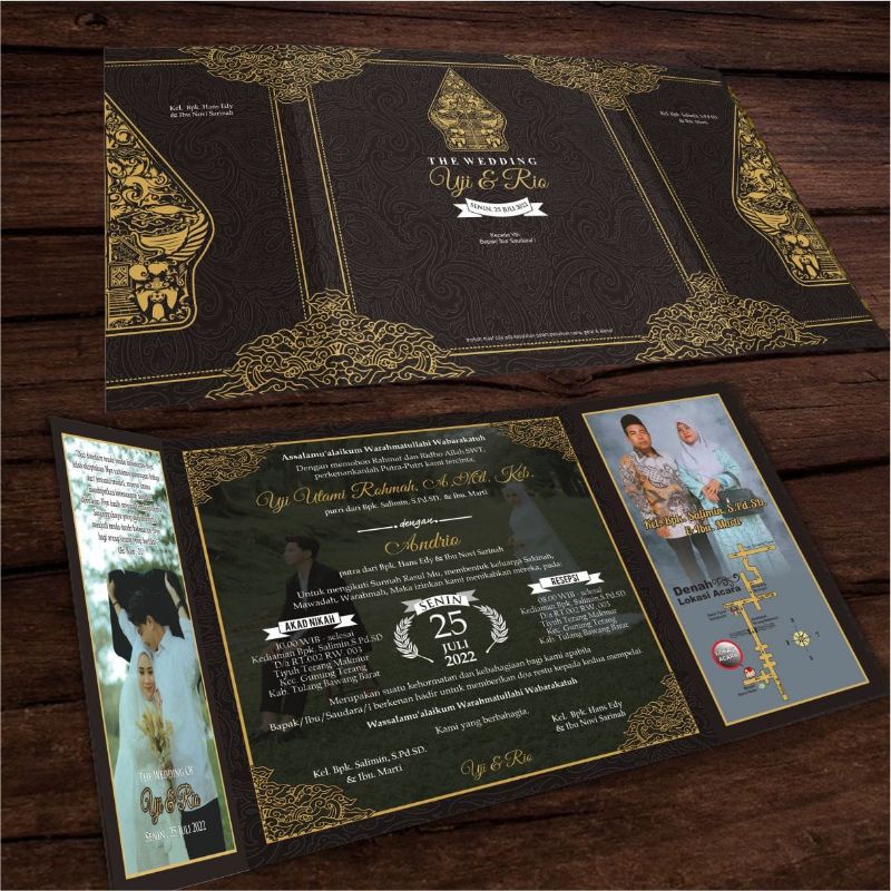 Jual UNDANGAN PERNIKAHAN TEMA GUNUNGAN WAYANG DENGAN FOTO | Shopee