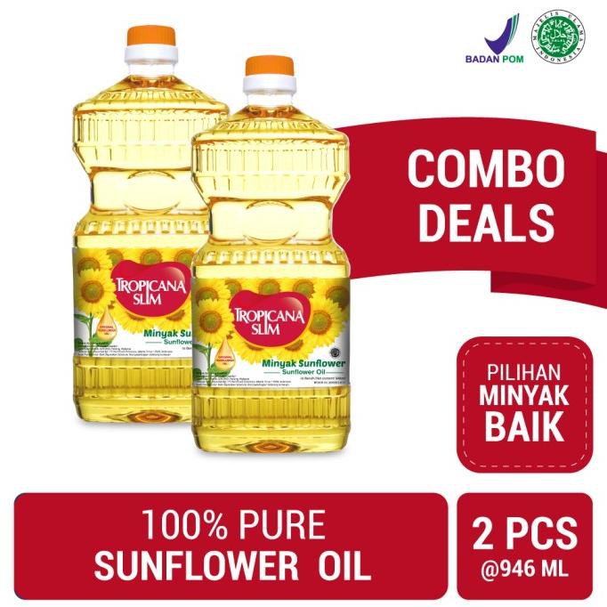

READYY Twin Pack: Tropicana Slim Sunflower Oil 946ml (Botol) SALE