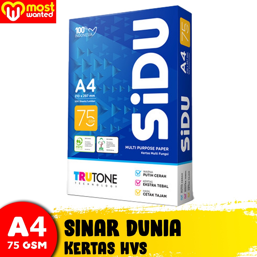 

Kertas HVS Sinar Dunia A4 75 Gsm