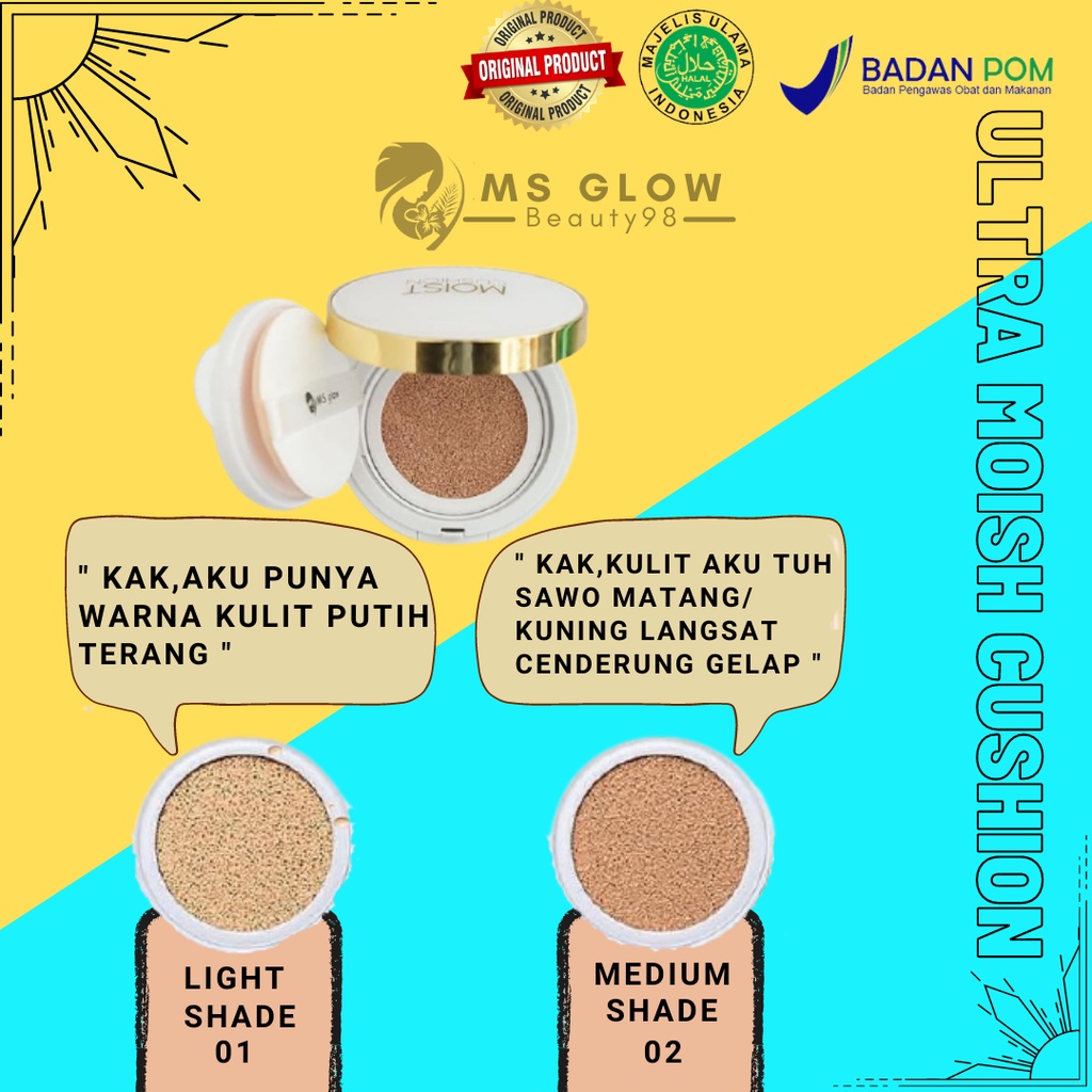 Ms Glow Ultra Moist Cushion/Ultra Moist Cushion Ms Glow/Moist Cushion Ms Glow