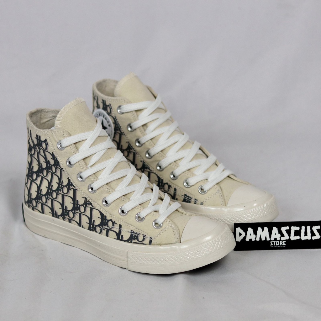 Sepatu Pria Converse 70s High Cream X DIOR Import High Quality