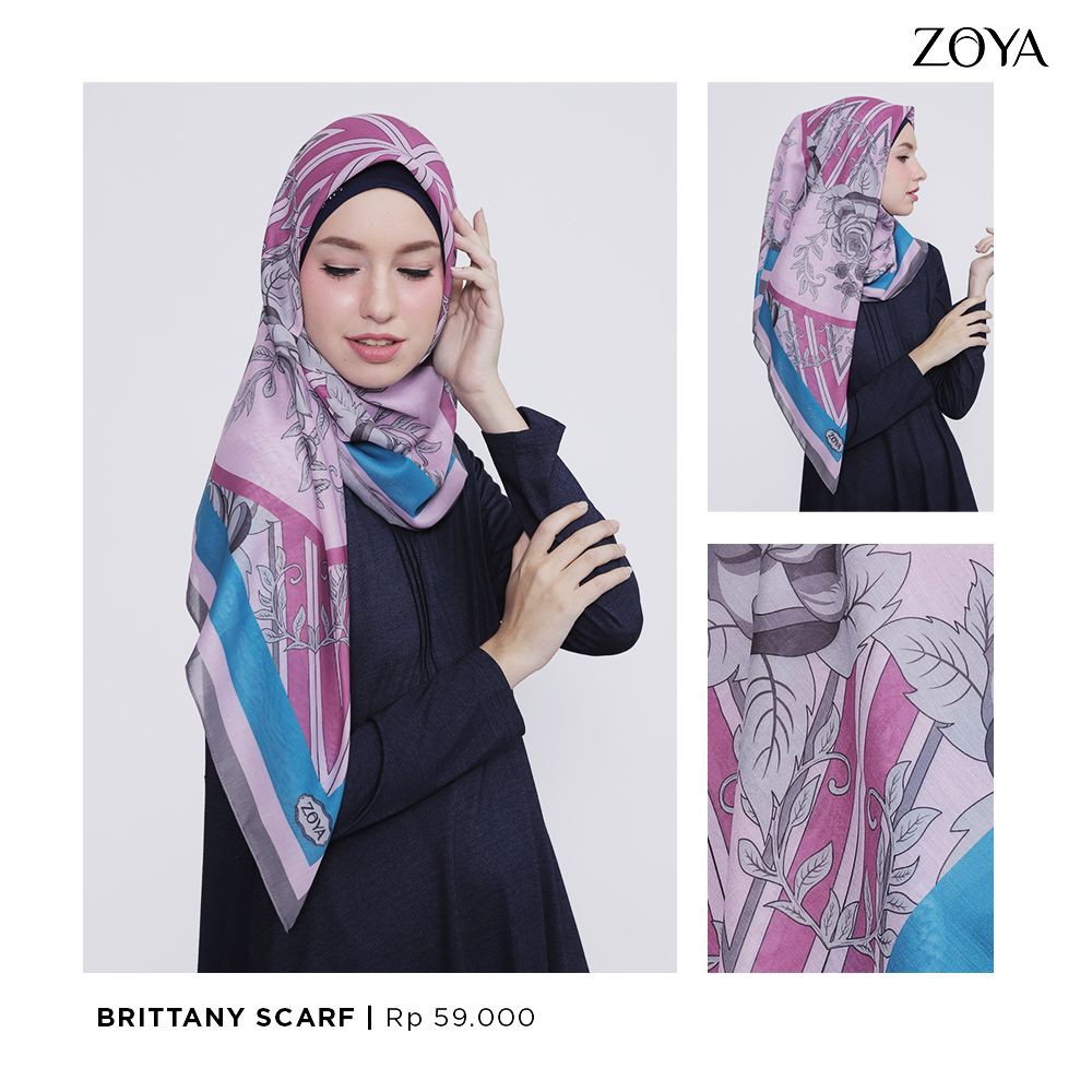 PROMO MOTIF TERBARU ZOYA BRITTANY SCARF Kerudung Segi Empat Motif Cantik