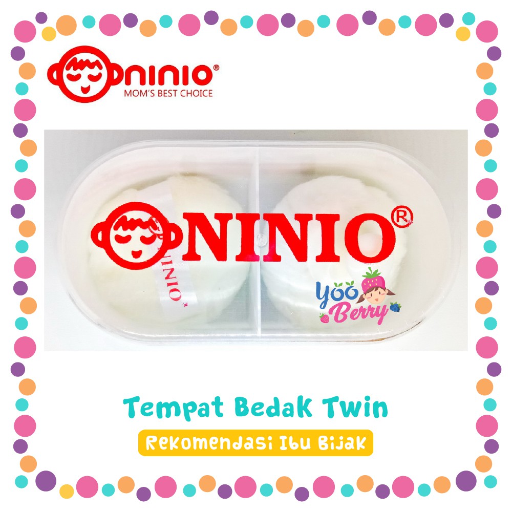 Ninio Tempat Bedak Bayi Powder Case Twin Berry Mart